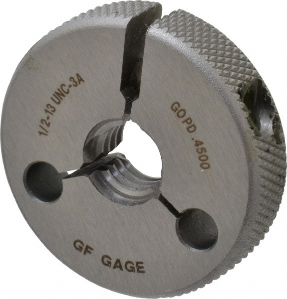 GF Gage R0500133AGK Threaded Ring Gage: 1/2-13 Thread, UNC, Class 3A, Go Image