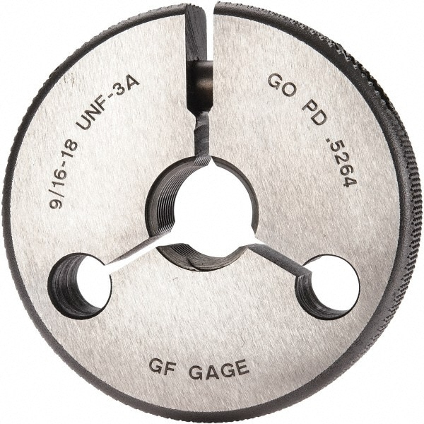 GF Gage R0562183AGK Threaded Ring Gage: 9/16-18 Thread, Class 3A, Go Image