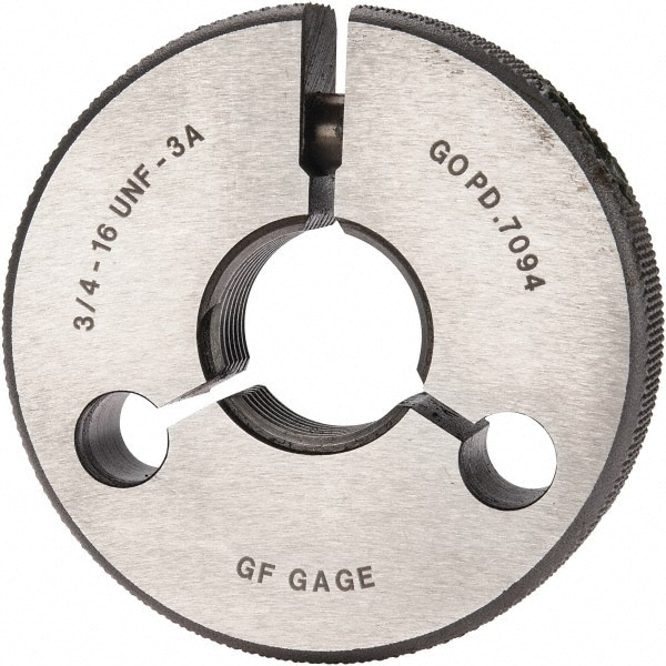 GF Gage R0750163AGK Threaded Ring Gage: 3/4-16 Thread, UNF, Class 3A, Go Image