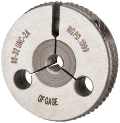 GF Gage R0164322ANK Threaded Ring Gage: #8-32 Thread, UNC, Class 2A, No Go Image