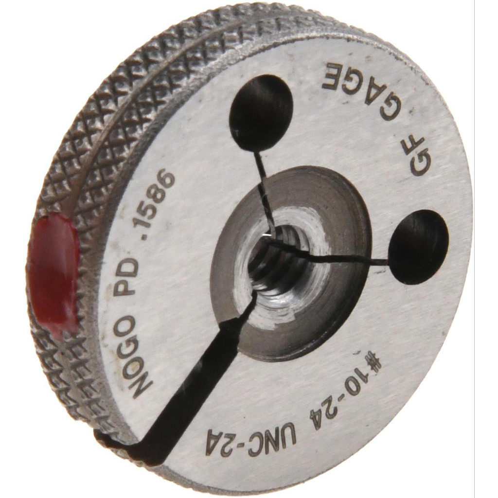 MSC Industrial | GF Gage Thread Ring Gage: #10-24 Thread, 2A Class of Fit, No Go - Single Ring | Part #R0190242ANK