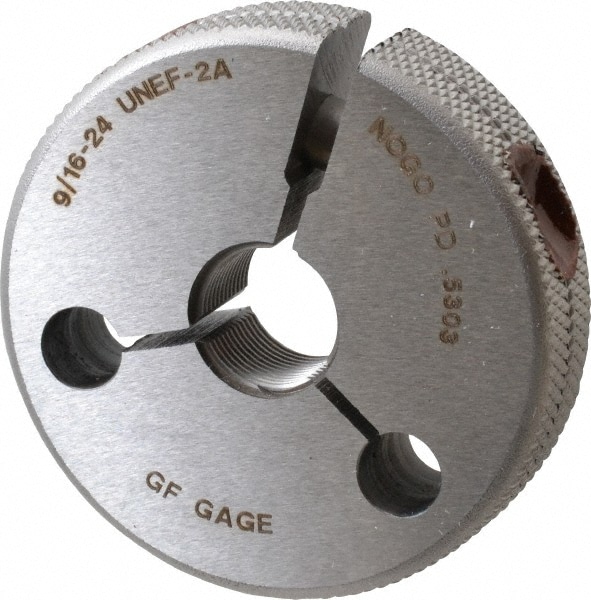 GF Gage R0562242ANK Threaded Ring Gage: 9/16-24 Thread, UNEF, Class 2A, No Go Image