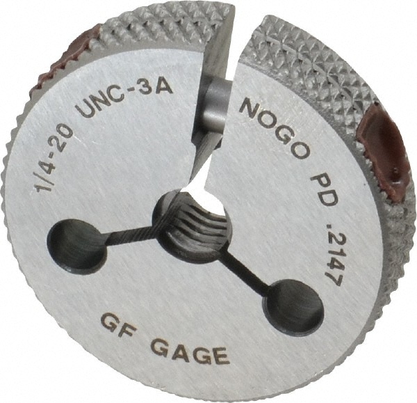 GF Gage R0250203ANK Threaded Ring Gage: 1/4-20 Thread, UNC, Class 3A, No Go Image