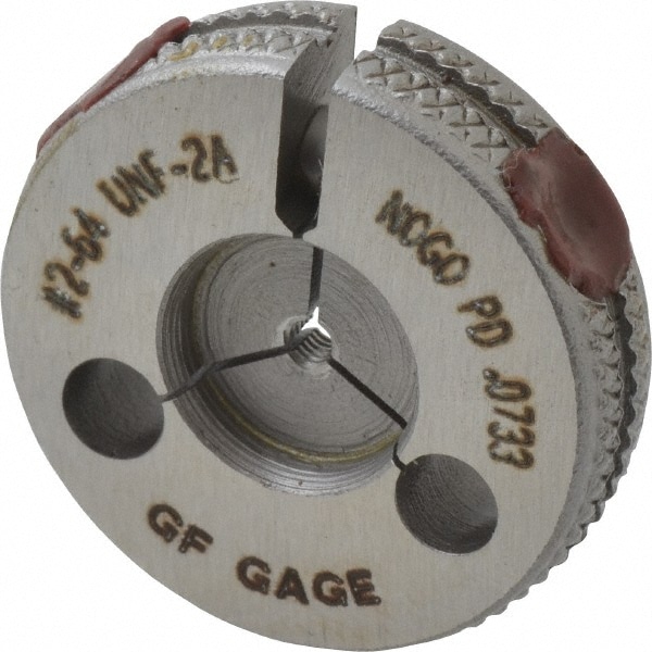 GF Gage R0086642AS Threaded Ring Gage: #2-64 Thread, Class 2A, Go & No Go Image