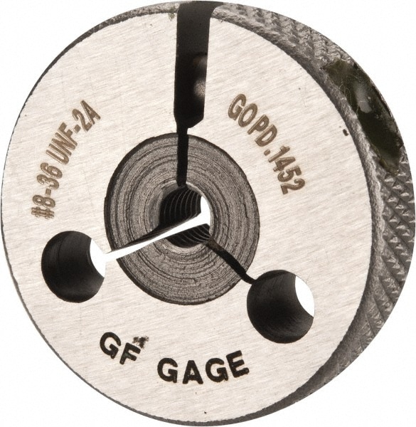 GF Gage R0164362AS Threaded Ring Gage: #8-36 Thread, UNF, Class 2A, Go & No Go Image