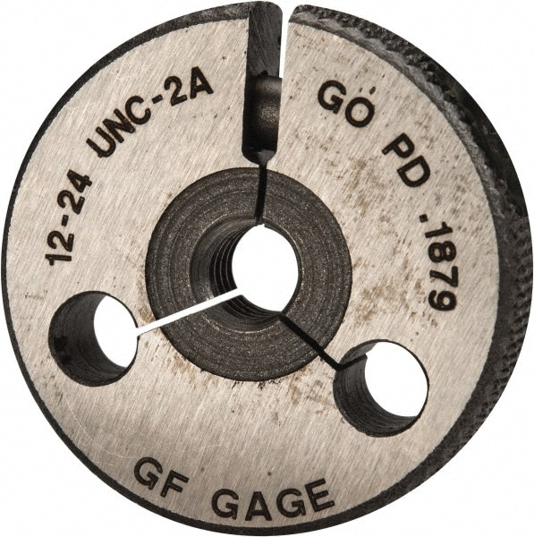 GF Gage R0216242AS Threaded Ring Gage: #12-24 Thread, UNC, Class 2A, Go & No Go Image