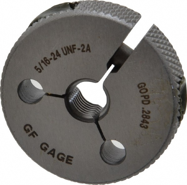 GF Gage R0312242AS Threaded Ring Gage: 5/16-24 Thread, UNF, Class 2A, Go & No Go Image