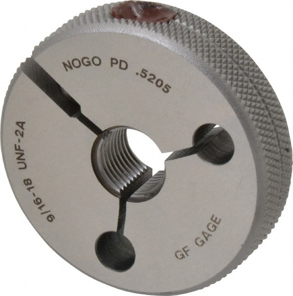 GF Gage R0562182AS Threaded Ring Gage: 9/16-18 Thread, UNF, Class 2A, Go & No Go Image