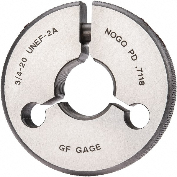 GF Gage R0750202AS Threaded Ring Gage: 3/4-20 Thread, UNEF, Class 2A, Go & No Go Image