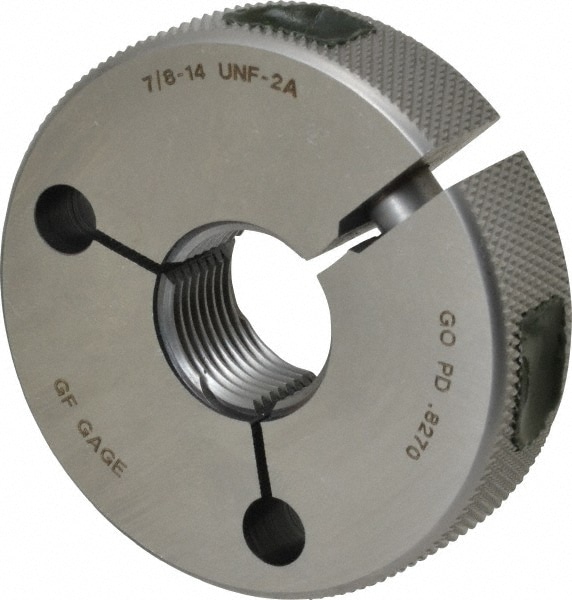 GF Gage R0875142AS Threaded Ring Gage: 7/8-14 Thread, UNF, Class 2A, Go & No Go Image