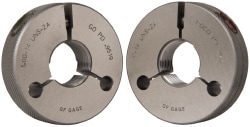 GF Gage R1000142AS Threaded Ring Gage: 1-14 Thread, UNS, Class 2A, Go & No Go Image