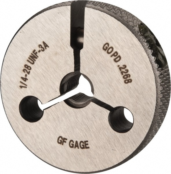 GF Gage R0250283AS Threaded Ring Gage: 1/4-28 Thread, UNF, Class 3A, Go & No Go Image