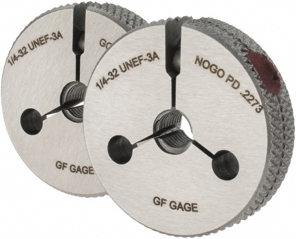 GF Gage R0250323AS Threaded Ring Gage: 1/4-32 Thread, Class 3A, Go & No Go Image