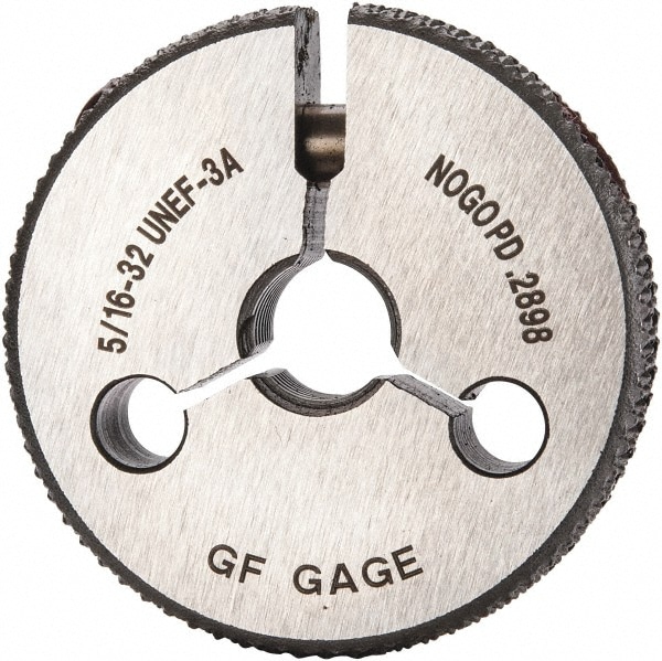 GF Gage R0312323AS Threaded Ring Gage: 5/16-32 Thread, UNEF, Class 3A, Go & No Go Image