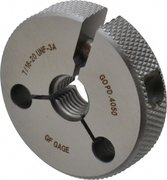 GF Gage R0437203AS Threaded Ring Gage: 7/16-20 Thread, UNF, Class 3A, Go & No Go Image