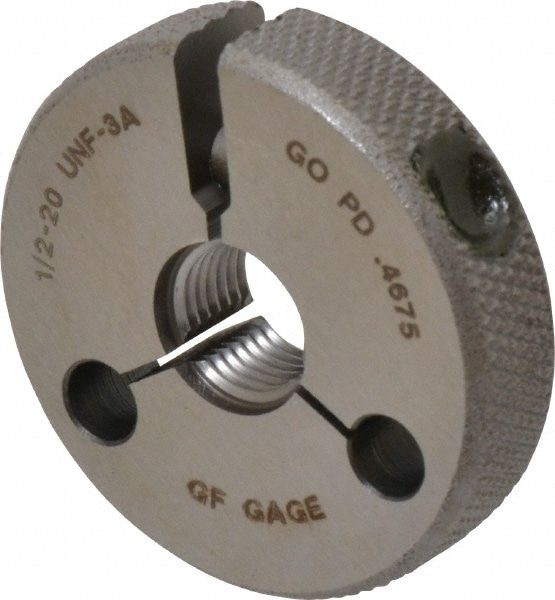 GF Gage R0500203AS Threaded Ring Gage: 1/2-20 Thread, UNF, Class 3A, Go & No Go Image