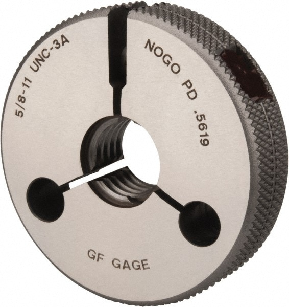 GF Gage R0625113AS Threaded Ring Gage: 5/8-11 Thread, UNC, Class 3A, Go & No Go Image