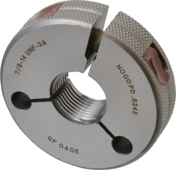 GF Gage R0875143AS Threaded Ring Gage: 7/8-14 Thread, UNF, Class 3A, Go & No Go Image