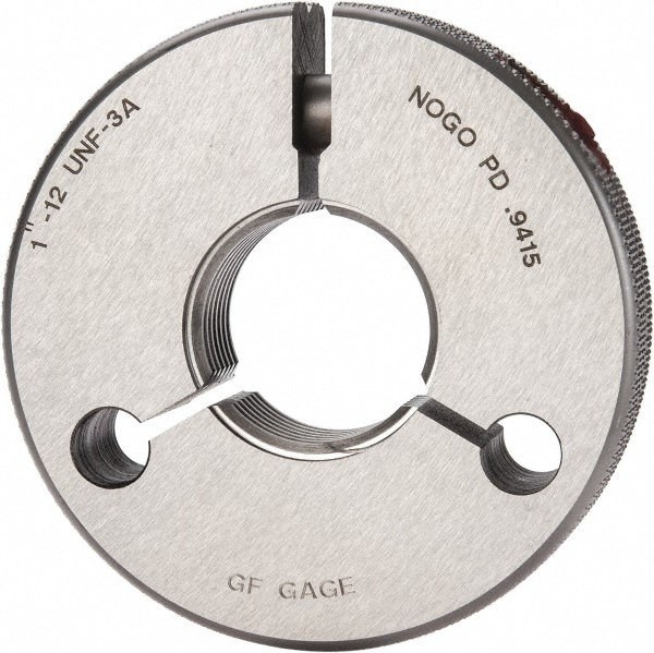 GF Gage R1000123AS Threaded Ring Gage: 1-12 Thread, UNF, Class 3A, Go & No Go Image