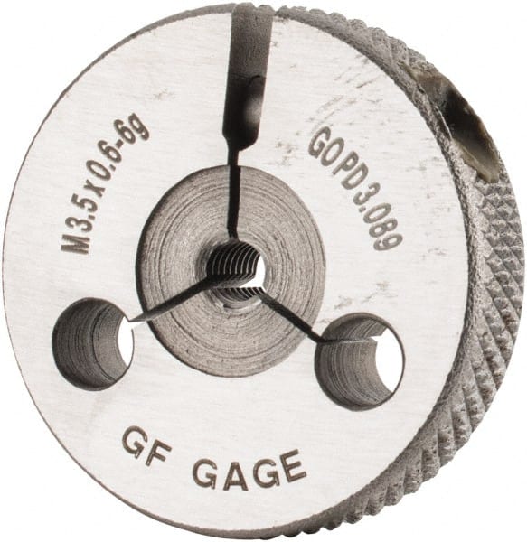 GF Gage R0350606GGK Threaded Ring Gage: M3.5 x 0.60 Thread, Metric, Class 6G, Go 