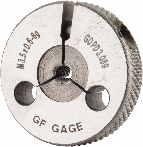 GF Gage R0350606GGK Threaded Ring Gage: M3.5 x 0.60 Thread, Metric, Class 6G, Go Image