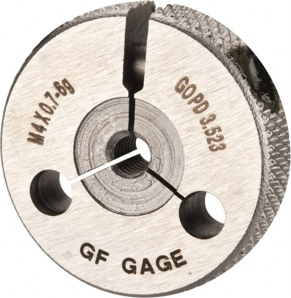GF Gage R0400706GGK Threaded Ring Gage: M4 x 0.70 Thread, Metric, Class 6G, Go 
