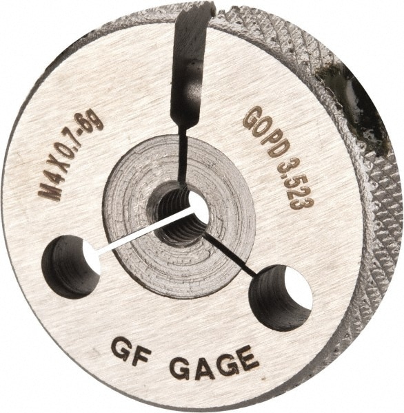 GF Gage R0400706GGK Threaded Ring Gage: M4 x 0.70 Thread, Metric, Class 6G, Go Image