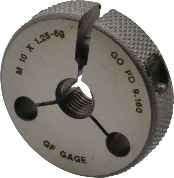 GF Gage R1001256GGK Threaded Ring Gage: M10 x 1.25 Thread, Metric, Class 6G, Go 