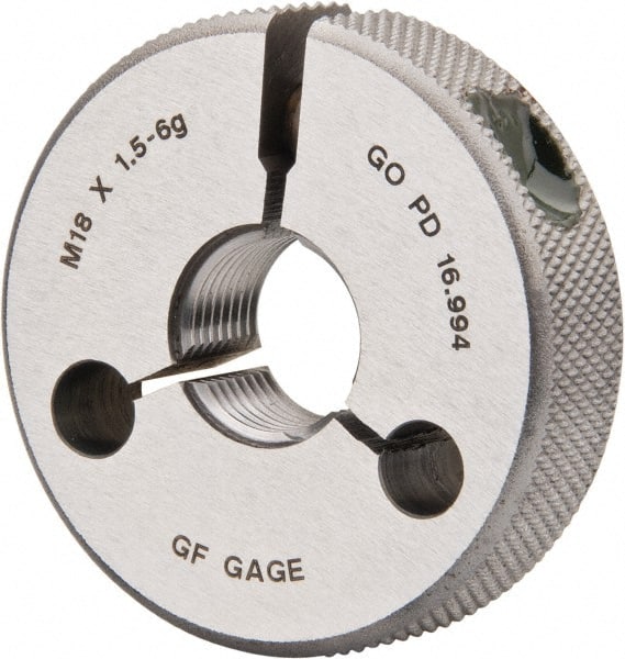 GF Gage R1801506GGK Threaded Ring Gage: M18 x 1.50 Thread, Metric, Class 6G, Go 