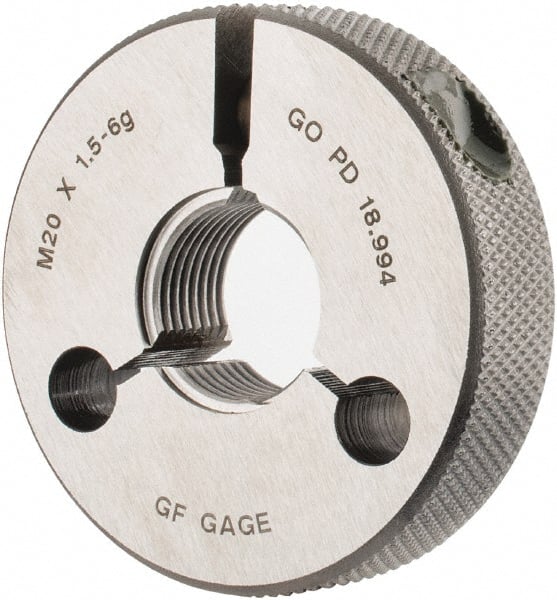 GF Gage R2001506GGK Threaded Ring Gage: M20 x 1.50 Thread, Metric, Class 6G, Go 