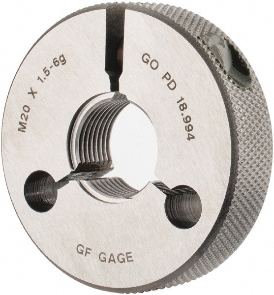 GF Gage R2001506GGK Threaded Ring Gage: M20 x 1.50 Thread, Metric, Class 6G, Go Image