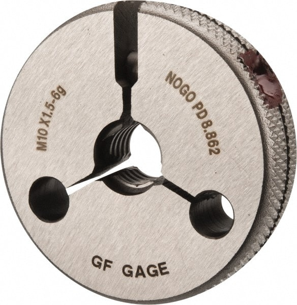 GF Gage R1001506GNK Threaded Ring Gage: M10 x 1.50 Thread, Metric, Class 6G, No Go 