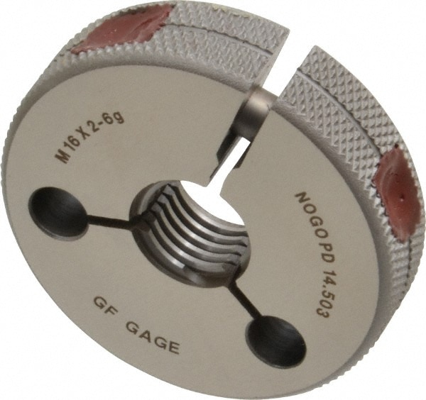 GF Gage R1602006GNK Threaded Ring Gage: M16 x 2.00 Thread, Metric, Class 6G, No Go Image