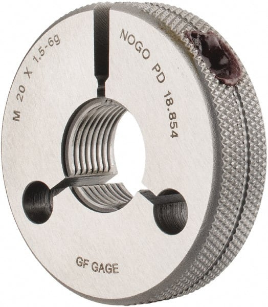 GF Gage R2001506GNK Threaded Ring Gage: M20 x 1.50 Thread, Class 6G, No Go 