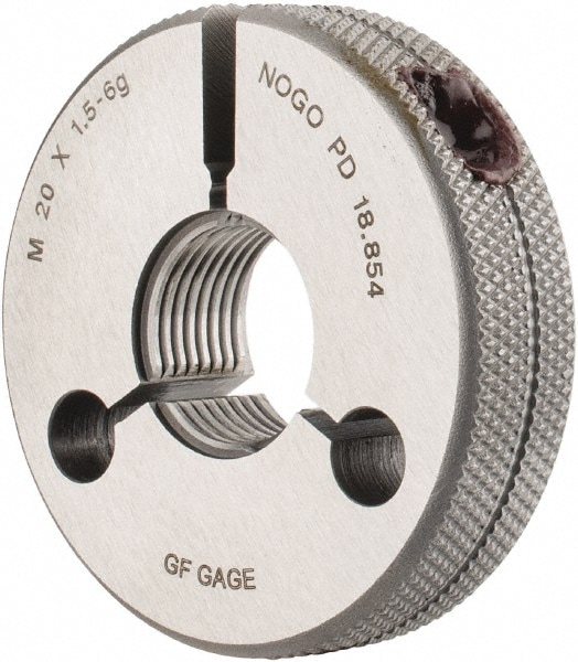 GF Gage R2001506GNK Threaded Ring Gage: M20 x 1.50 Thread, Class 6G, No Go Image