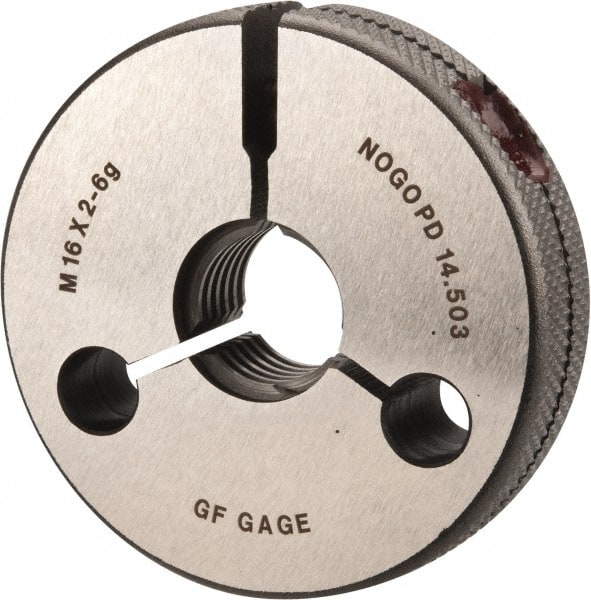 GF Gage R1602006GS Threaded Ring Gage: M16 x 2.00 Thread, Metric, Class 6G, Go & No Go 