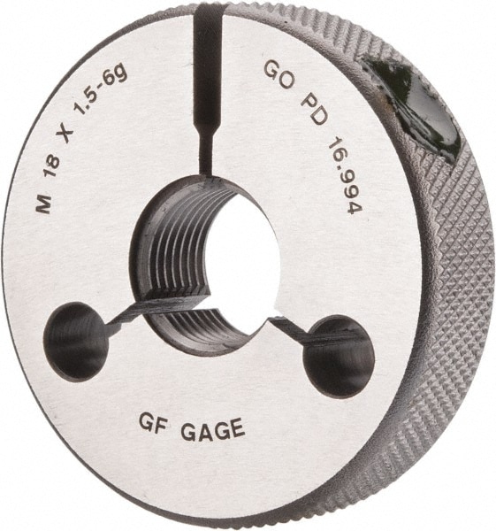 GF Gage R1801506GS Threaded Ring Gage: M18 x 1.50 Thread, Metric, Class 6G, Go & No Go 