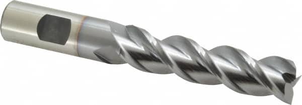 Cleveland C40351 Square End Mill: 3/4 Dia, 3 LOC, 3/4 Shank Dia, 5-1/4 OAL, 3 Flutes, Powdered Metal 