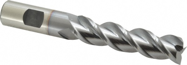 Cleveland C40351 Square End Mill: 3/4 Dia, 3 LOC, 3/4 Shank Dia, 5-1/4 OAL, 3 Flutes, Powdered Metal Image