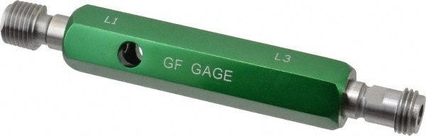 GF Gage P025018NLS Pipe Thread Plug Gage: Tapered, 1/4-18, Class L-1, Double End Image