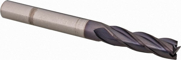 Guhring 9031530063500 Square End Mill: 1/4 Dia, 3/4 LOC, 1/4 Shank Dia, 2-1/2 OAL, 4 Flutes, Solid Carbide Image