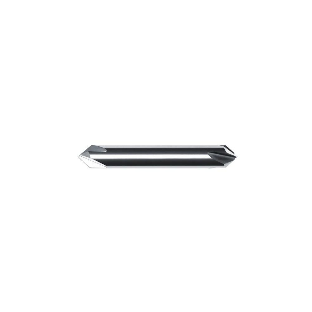 Internal Tool Chamfer Mill: 1/2" Dia, 82 deg, 4 Flute, 1/2" Shank Dia, Solid Carbide, Double End - 3" OAL, AlTiN Coated | Part #64-1440-C
