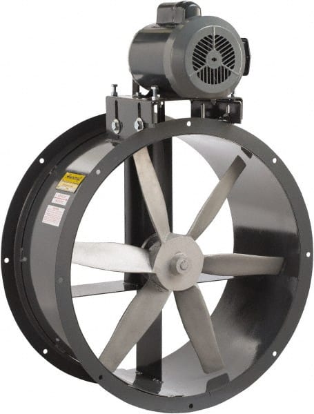 Americraft BPR24 1.5 3P TE 1-1/2 hp 24" TEFC Belt Drive Tube Axial Duct Fan 