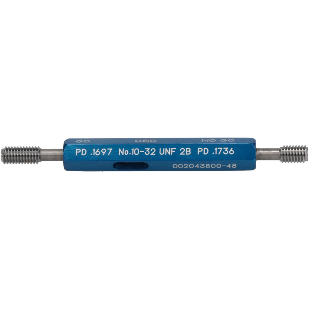 OSG Thread Plug Gage: #10-32, Class 2B, Double End, Go/No Go - Handle Included | Part #1500101400