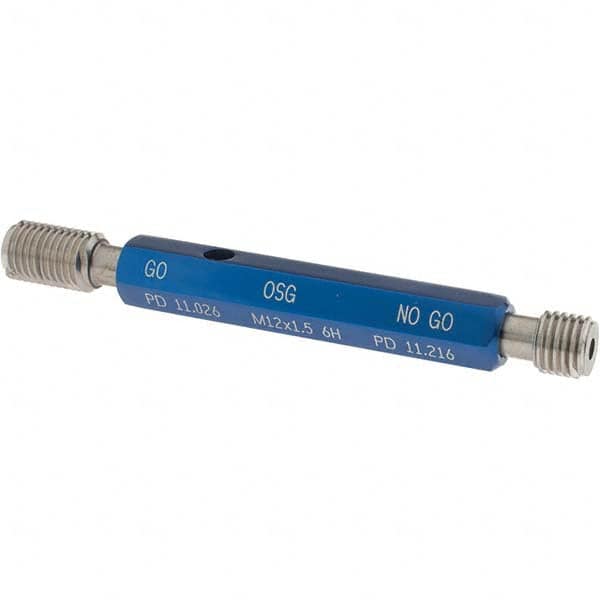 OSG 1500201400 Plug Thread Gage: M12x1.5 Thread, 6H Class, Double End, Go & No Go 