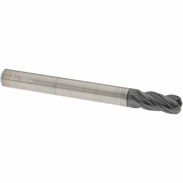 OSG HP434-3934 Corner Radius End Mill: 0.3937" Dia, 0.8661" LOC, 0.1181" Radius, 4 Flutes, Solid Carbide Image