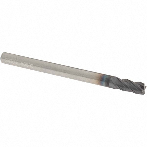 OSG HP434-2361 Corner Radius End Mill: 0.2362" Dia, 0.5118" LOC, 0.0197" Radius, 4 Flutes, Solid Carbide Image