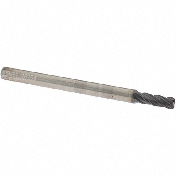 OSG HP434-1962 Corner Radius End Mill: 0.1969" Dia, 0.5118" LOC, 0.0394" Radius, 4 Flutes, Solid Carbide Image