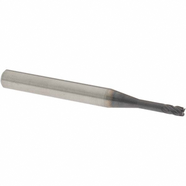 OSG HP435-1181 Corner Radius End Mill: 0.1181" Dia, 0.1772" LOC, 0.0079" Radius, 4 Flutes, Solid Carbide Image