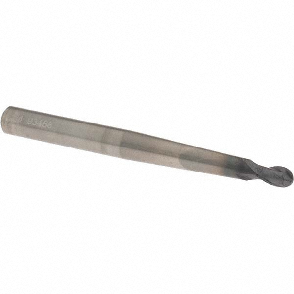 OSG HP418-2500 Ball End Mill: 0.25" Dia, 0.4" LOC, 2 Flute, Solid Carbide Image